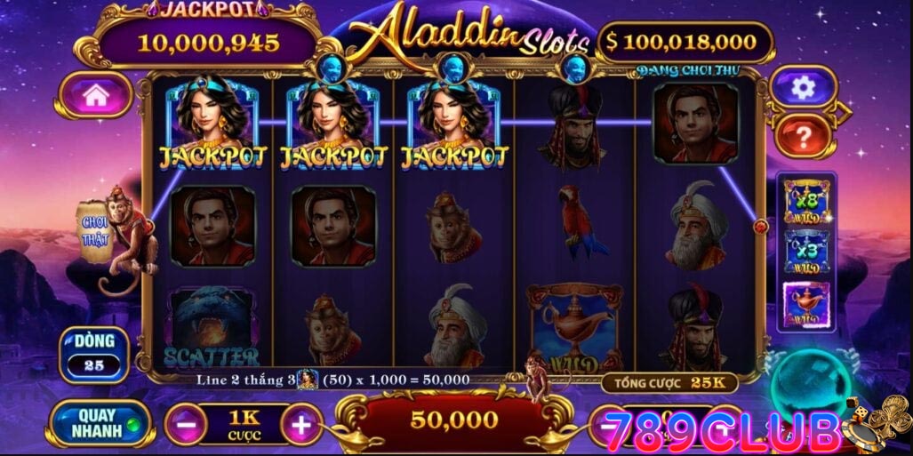 Các bước chơi Aladdin 789 Club
